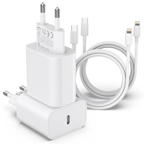 Apple - MFi Certified 20W USB-C Fast Charger Pack of 4 with 2M iPhone Cable