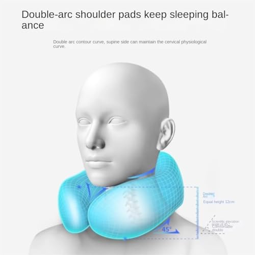 Jugbuah - Memory Foam Neck Pillow with Adjustable Fasteners for Travel