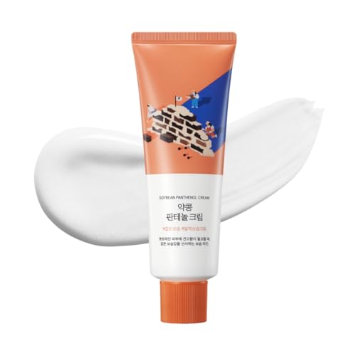 ROUND LAB Soybean Panthenol Cream 2.71 Fl Oz, 120-Hour Deep Hydration and Skin Barrier Repair Moisturizer with Nano Niosome Panthenol, Improves Rough Texture, Locks in Moisture, Korean Skincare|B0DPW4LKDS