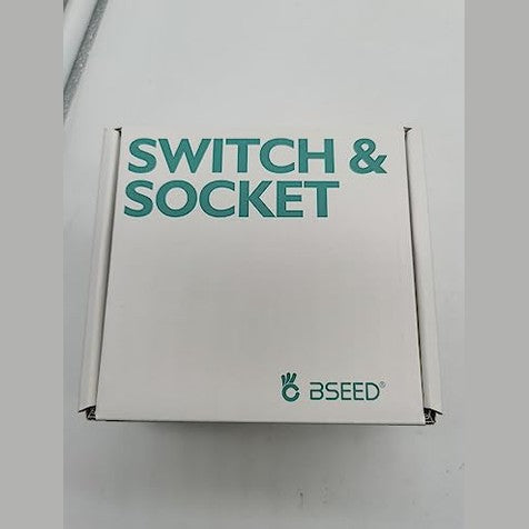 Bseed - EU Standard 1 Gang 3 Way Light Switch, Grey, 86mm Size, Function Button