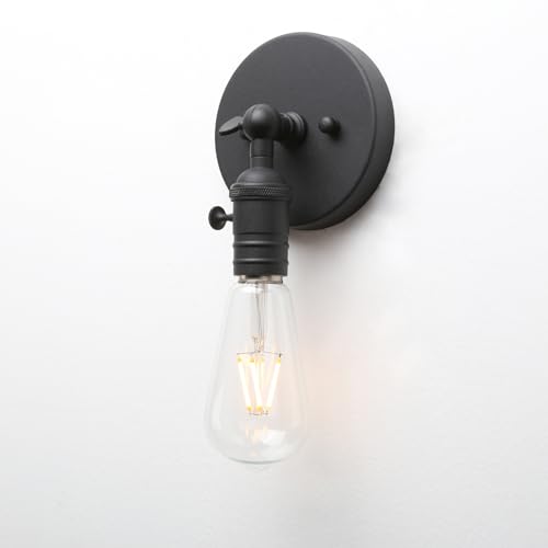 Pathson - Vintage Wall Lamp, 1 Light Loft Sconce, Industrial Design, 180° Rotating Base