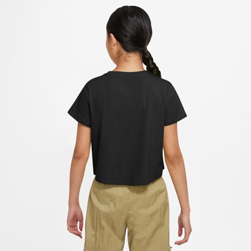 Nike NSW Tee Crop Futura (Little Kids/Big Kids) Black - Medaid International