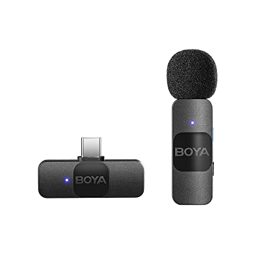 Boya - Wireless Lapel Microphone System, USB C, Omnidirectional for YouTube
