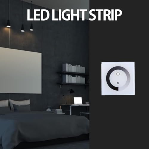 Zerodis - Wall-Mounted Touch Panel Dimmer for 12V-24V Single Color LED Lights
