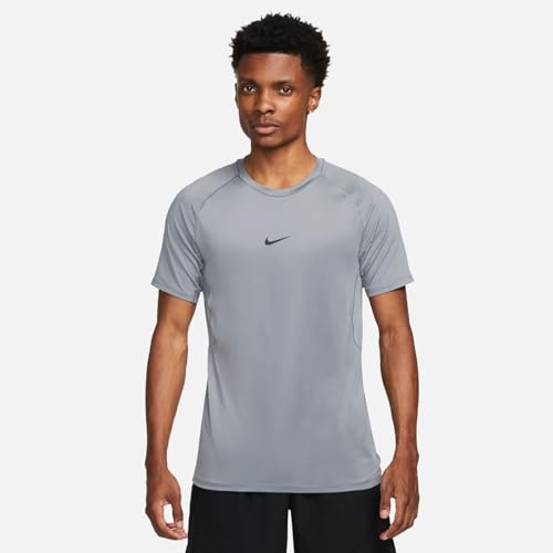 Nike Men's Pro Dri-Fit Slim Short Sleeve Top, Smoke Grey/Black - Medaid International