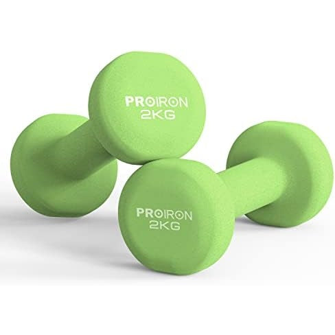 PROIRON Neoprene Dumbbells Weights Exercise & Fitness Dumbbells in 1kg 1.5kg 2kg 3kg 4kg 5kg 8kg 10kg Pair - Medaid - Lebanon