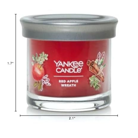Yankee Candle Small Tumbler Scented Single Wick Jar Candle, Red Apple Wreath, Over 20 Hours of Burn Time, 4.3 Ounce (Pack of 2) - Medaid International