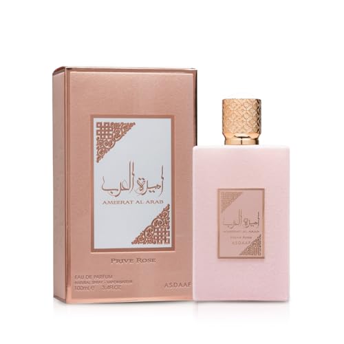 Lattafa Asdaaf Ameerat Al Arab Prive Rose Eau de Parfum Spray for Women, 3.4 Ounce - Medaid International