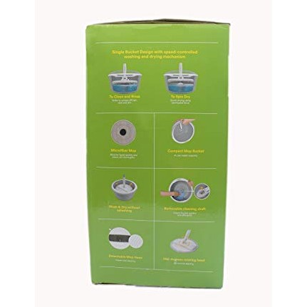 Scotch-Brite 2-in-1 Bucket Spin Mop Set (Includes: mop with Stick, Bucket, mop Refill) | 360 Easy All-Around Cleaning | Cleaning Mop | rinsing and Drying in a Single Bucket | Floors | 1 Set/Pack - Medaid International