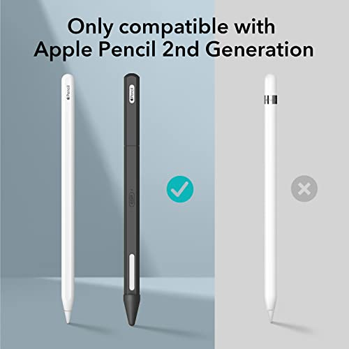 ESR - Apple Pencil 2nd Gen Cover, Magnetic Charging Compatible, Durable Silicone, Lightweight, Black