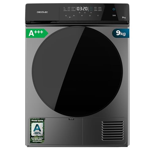Cecotec - 9 kg Heat Pump Dryer with A+++ Energy, 15 Programs, Easy Iron