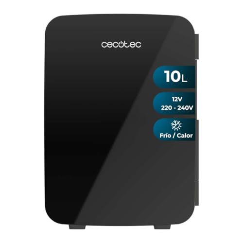 Cecotec - Mini Fridge 10L with 12V-220V Compatibility, Cooling & Heating Function