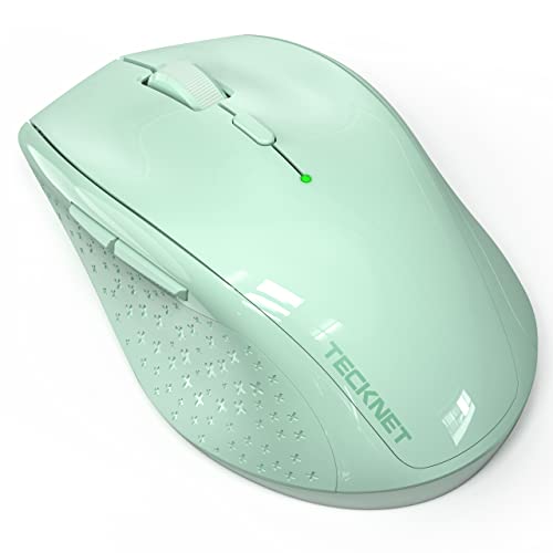 TECKNET - Wireless Mouse 2.4G With 6 Adjustable DPI Levels, Ergonomic Grip, Green