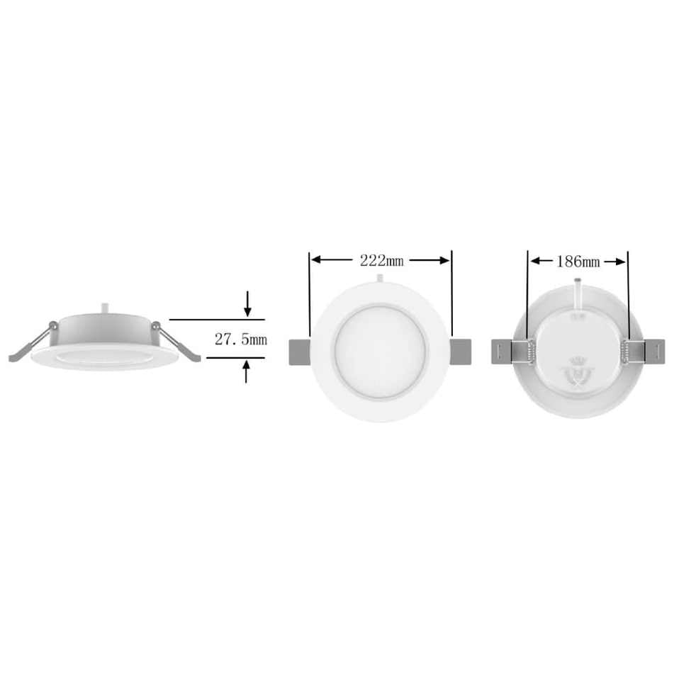 Azood - 20W LED Downlight DOB, 8 Inch, 6500K, Ceiling Mount, Corded Electric