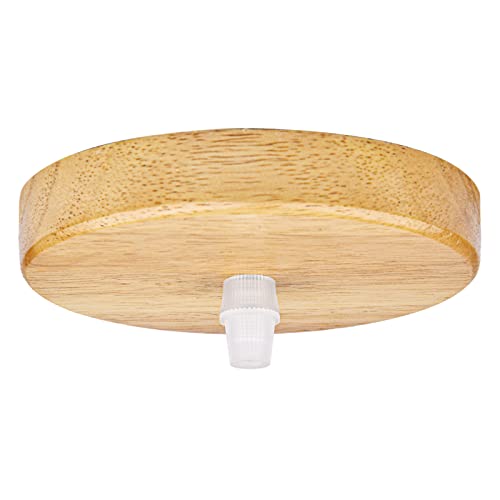Arturesthome - Industrial Ceiling Light Fitting, Wood Canopy, Easy Install