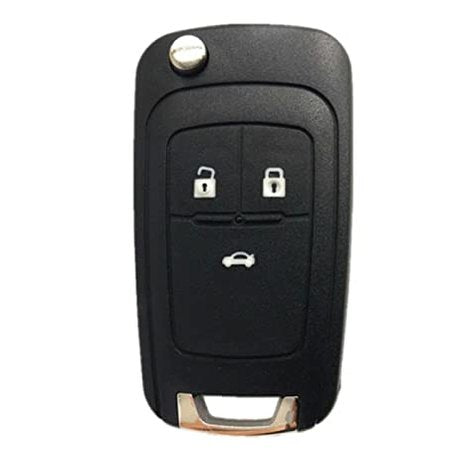 Chevrolet - Flip Folding Key Shell for Cruze, Impala, Camaro, 3 Buttons, Durable ABS
