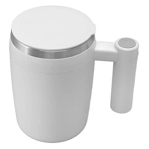 Topincn - 380ml Automatic Magnetic Stirring Mug, USB Rechargeable, Stainless Steel