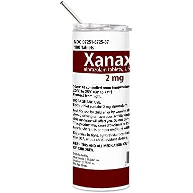 Adazzoo Xanax Tumbler - Healthcare Tumbler - Icu Nurse Gift - Er Nurse Gift - Pharmacist Gift - Anesthesiologist Gift - Med Tumbler - Psych Nurse Gift - Psychiatrist Gift, White, 3 Piece Set - Medaid - Lebanon