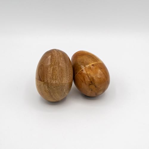 Mienloco Wooden Rattle Egg Maracas Musical Instrument Pack of 2 - Medaid International