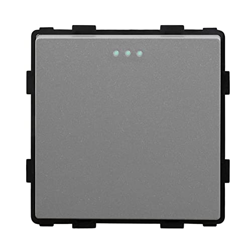 Bseed - EU Standard 1 Gang 3 Way Light Switch, Grey, 86mm Size, Function Button