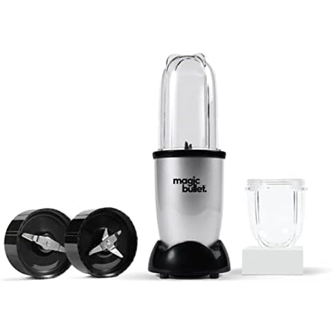 Magic Bullet Magic Bullet, 4 Piece Accessories, Multi-Function High-Speed Blender, Silver, MB4-0612 - Medaid