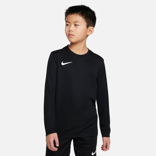 NIKE Unisex Kids Y Nk Dry Park VII JSY Ls Long Sleeved T-Shirt, Black/White, Large - Medaid International