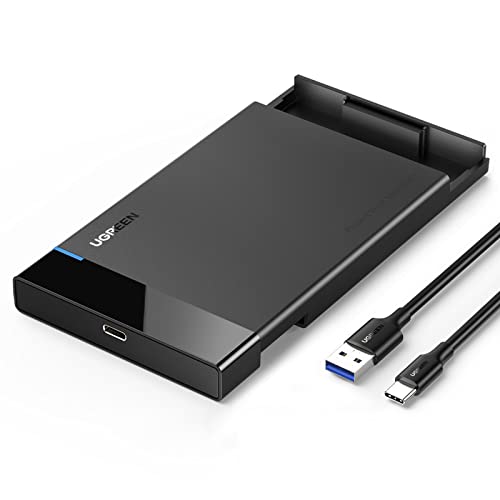 Ugreen - 2.5" USB C Hard Drive Enclosure, SATA III 6Gbps, UASP Compatible, for SSD/HDD