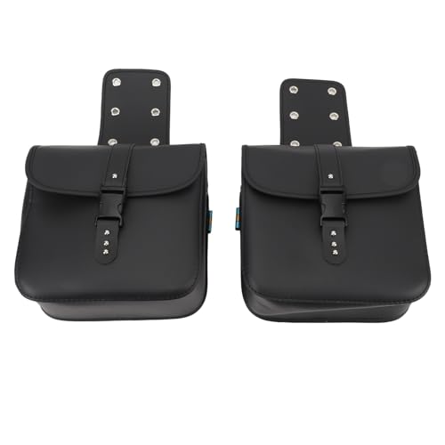 Keenso - Universal PU Leather Motorcycle Saddlebags, Weather-Resistant, High Capacity