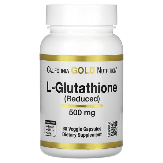 California Gold Nutrition, L-Glutathione , 500 mg, 30 Veggie Capsules - Medaid International