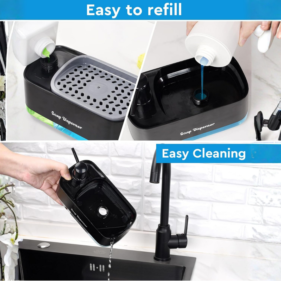 3 in 1 Smart Soap Dispenser - Automatic liquid dispenser for kitchen sink - Medaid International
