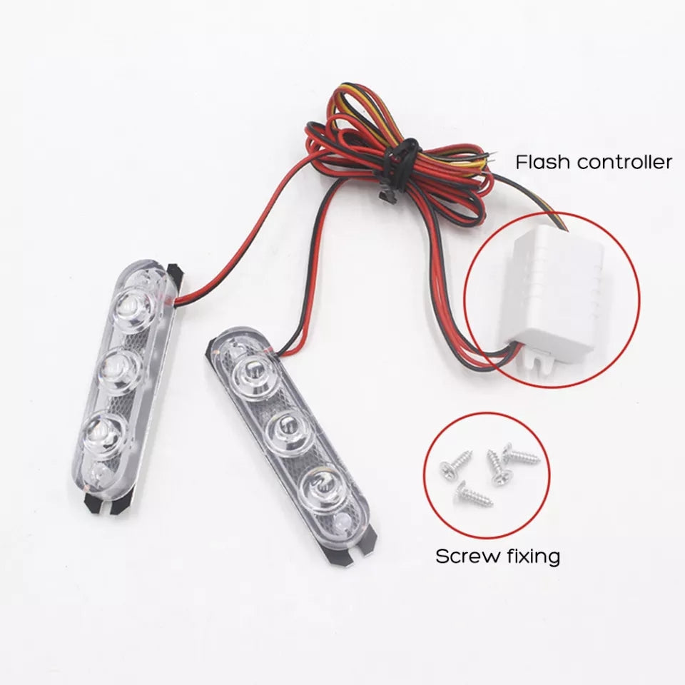 Car Police Strobe Lights Flashers 3 Led Stobe Lights For All Colors - Medaid International