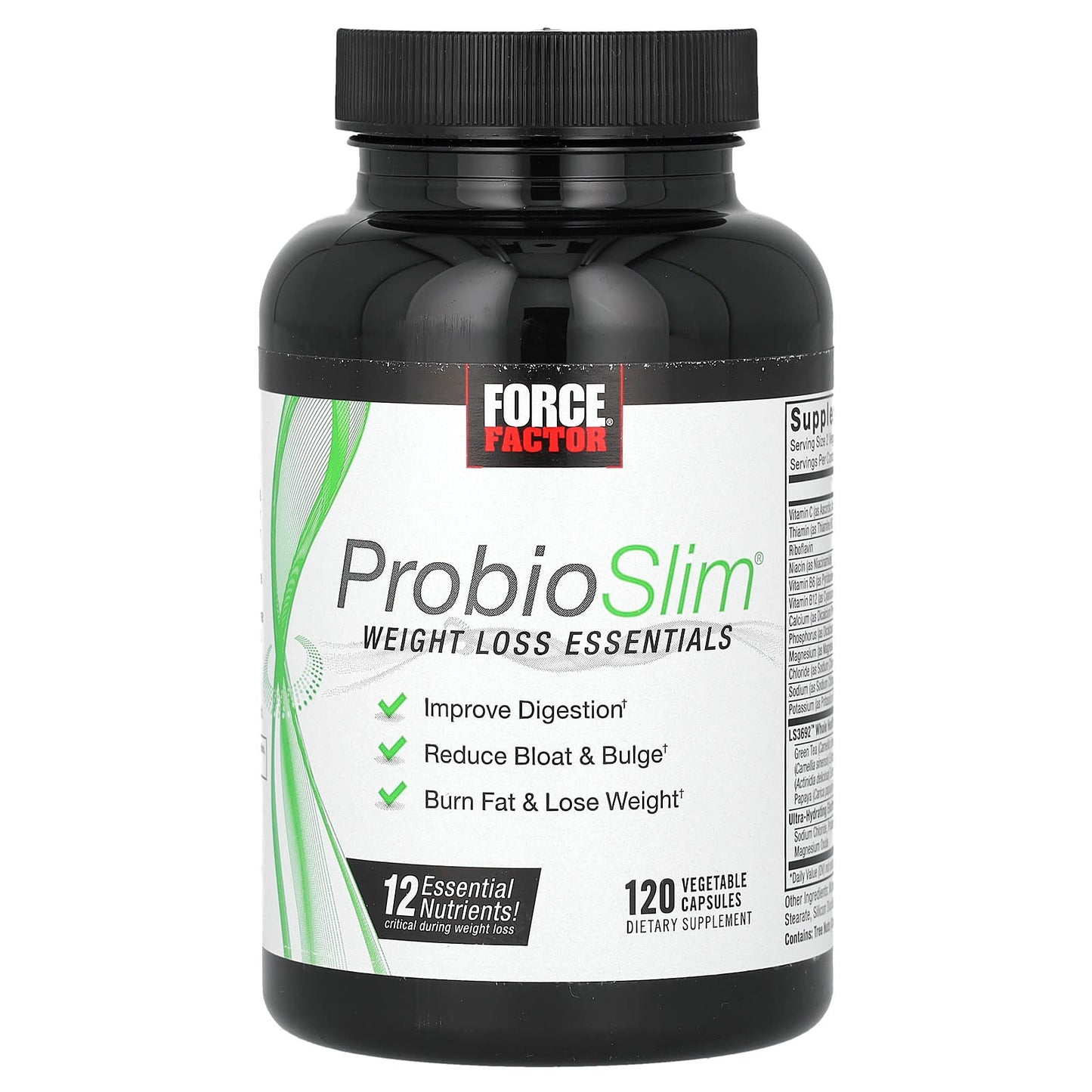 Force Factor, ProbioSlim, Weight Loss Essentials, 120 Vegetable Capsules - Medaid International