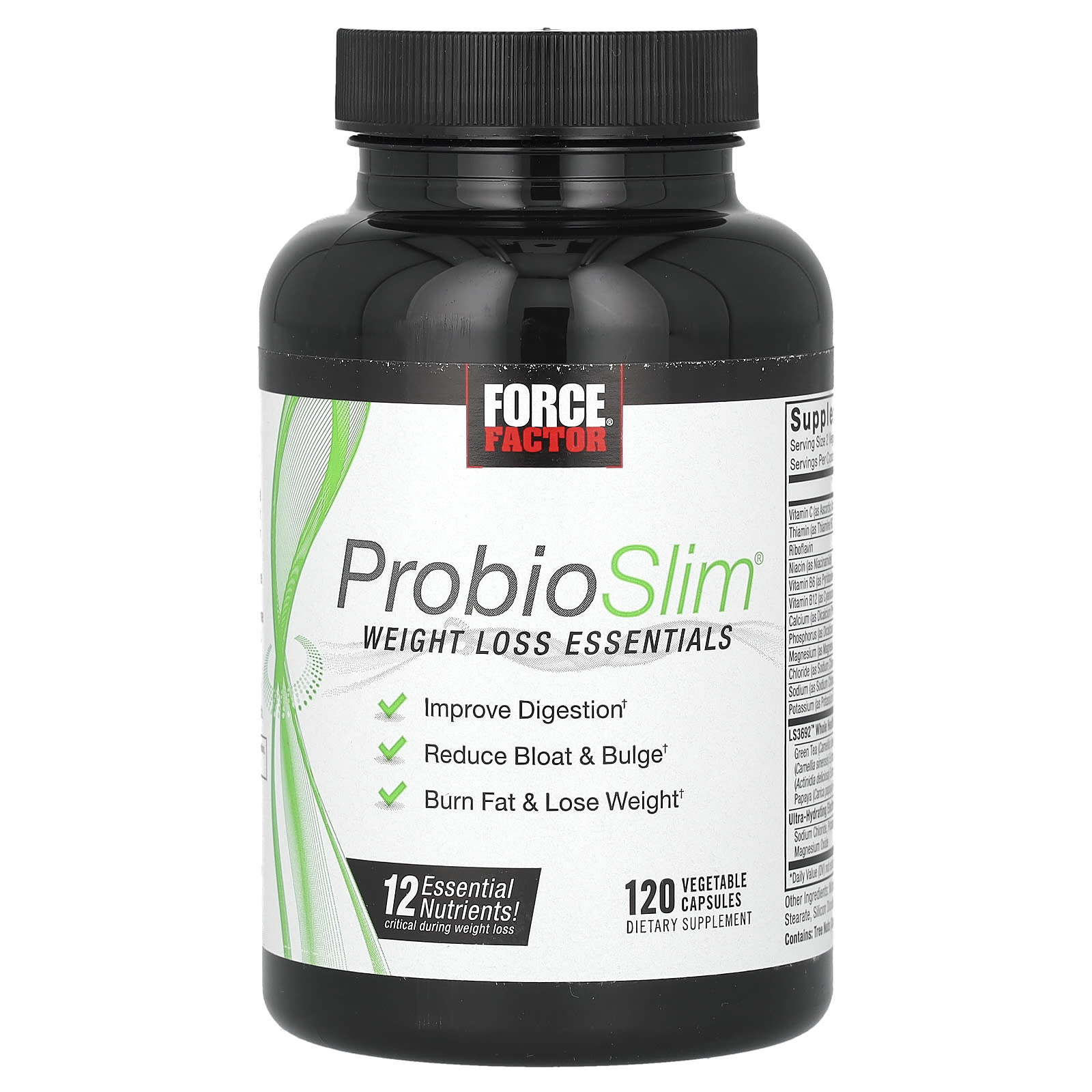 Force Factor, ProbioSlim, Weight Loss Essentials, 120 Vegetable Capsules - Medaid International