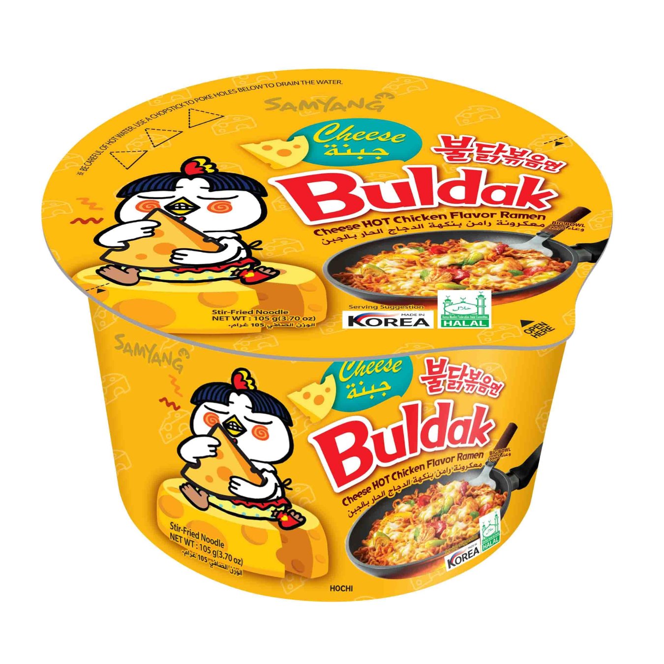 Buldak Big Bowl Cheese - 105g - Medaid International