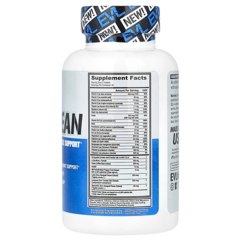 EVLution Nutrition, VitaLean, Vitamins + Weight Loss Support, 90 Tablets - Medaid International