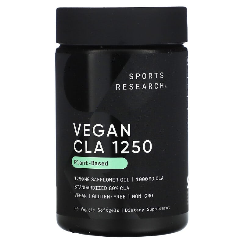 Sports Research, Vegan CLA 1250, 1,250 mg, 90 Veggie Softgels - Medaid International