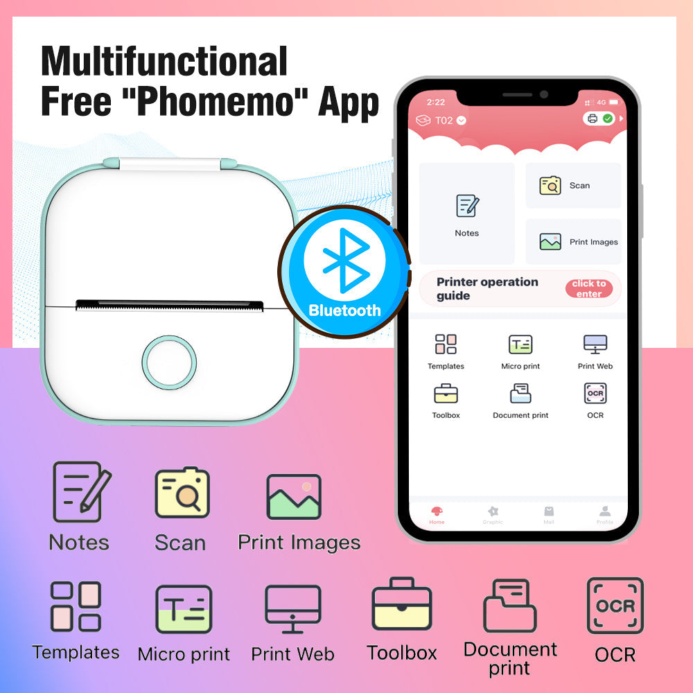 Phomemo T02 Inkless Pocket Printer