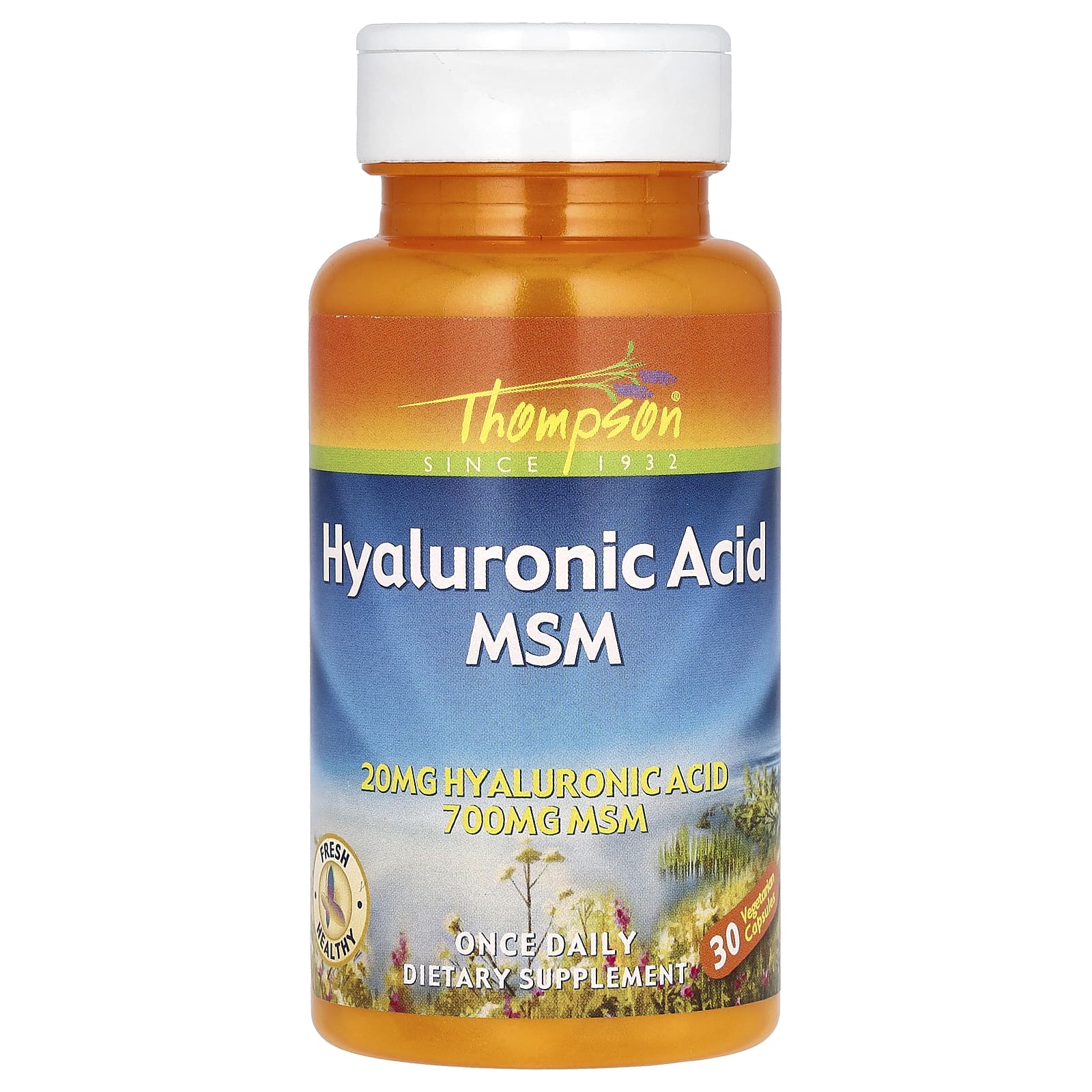 Thompson, Hyaluronic Acid MSM, 30 Vegetarian Capsules - Medaid International