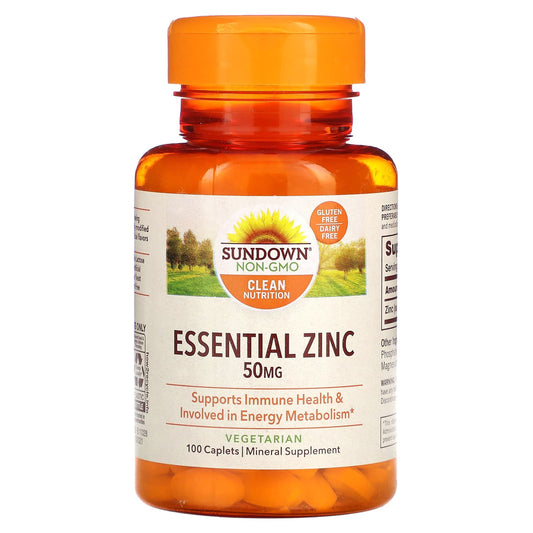 Sundown Naturals, Essential Zinc, 50 mg, 100 Caplets - Medaid International