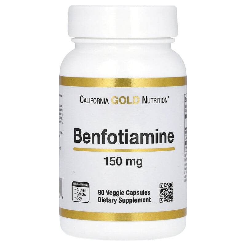 California Gold Nutrition, Benfotiamine, 150 mg, 30 Veggie Capsules - Medaid International