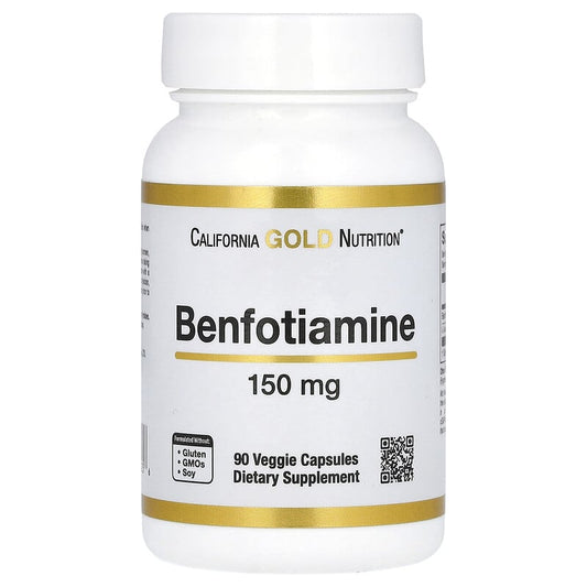California Gold Nutrition, Benfotiamine, 150 mg, 30 Veggie Capsules - Medaid International
