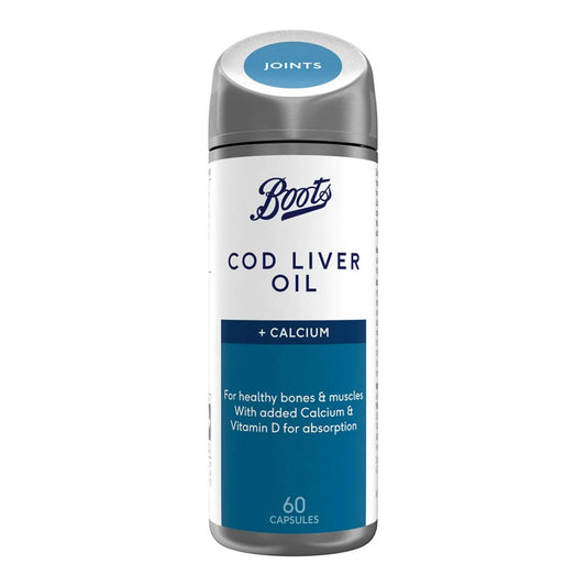 Boots Cod Liver Oil + Calcium - 60 Tablets - Medaid International