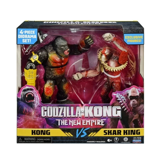 Godzilla x Kong Basic Fig. 6" 2-Pack - Kong vs Skar King - Medaid International
