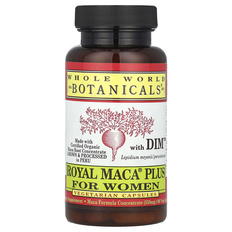 Whole World Botanicals, Royal Maca® Plus with DIM™ for Women, 90 VegCaps - Medaid International