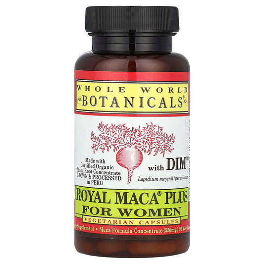 Whole World Botanicals, Royal Maca® Plus with DIM™ for Women, 90 VegCaps - Medaid International