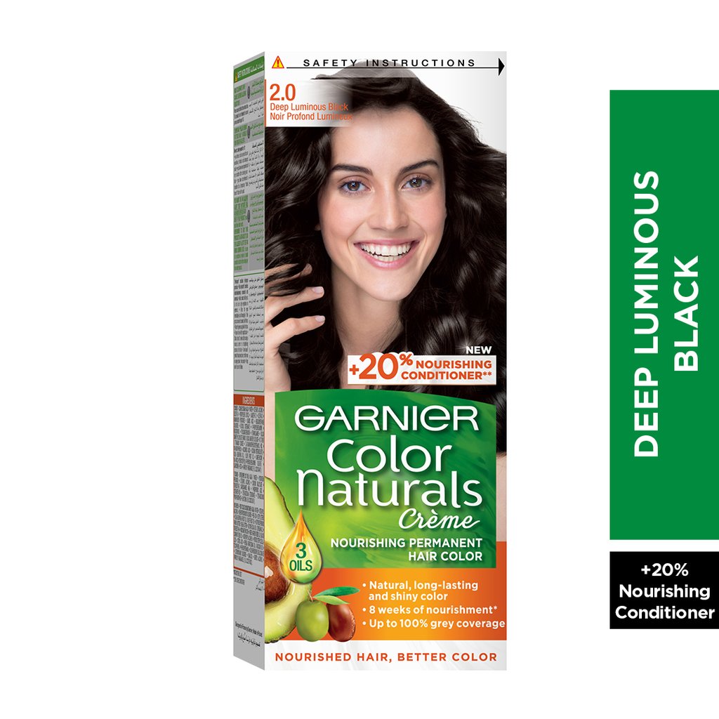 Garnier color naturals # 2.0 deep luminous black - Medaid