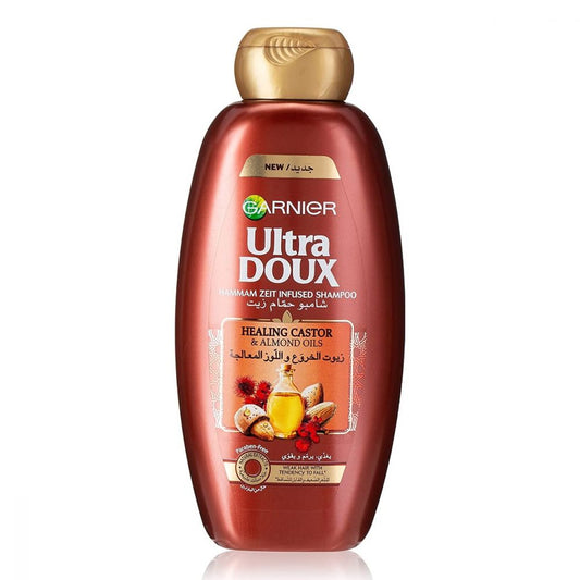 Garnier Ultra Doux Castor and Almond Oil Hammam Zeit infused Shampoo 600 ML - Medaid