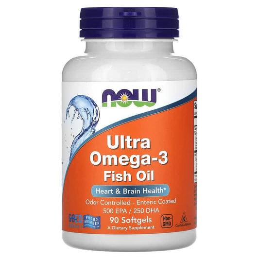 NOW Foods, Ultra Omega-3 Fish Oil, 90 Softgels - Medaid International
