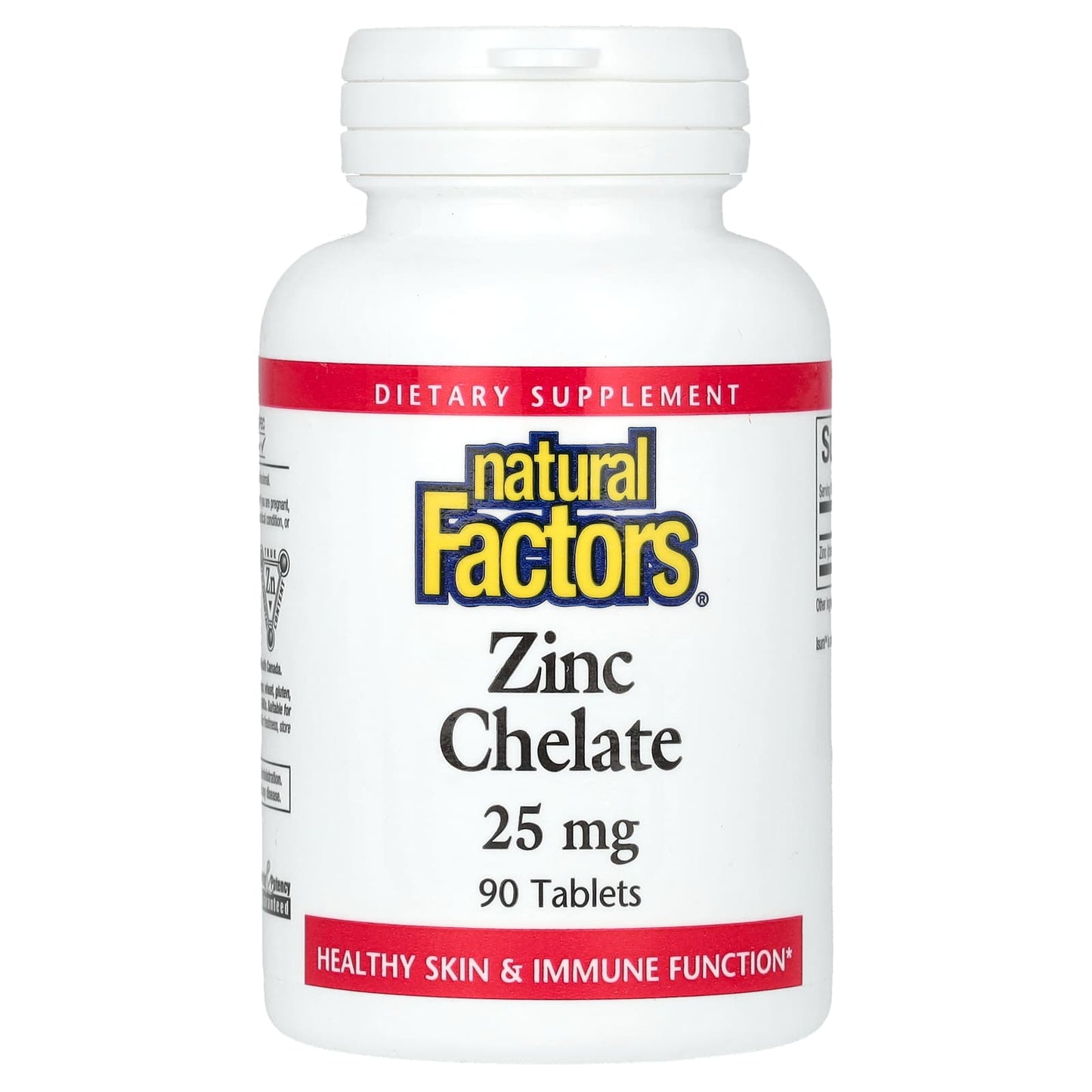 Natural Factors, Zinc Chelate, 25 mg, 90 Tablets - Medaid International