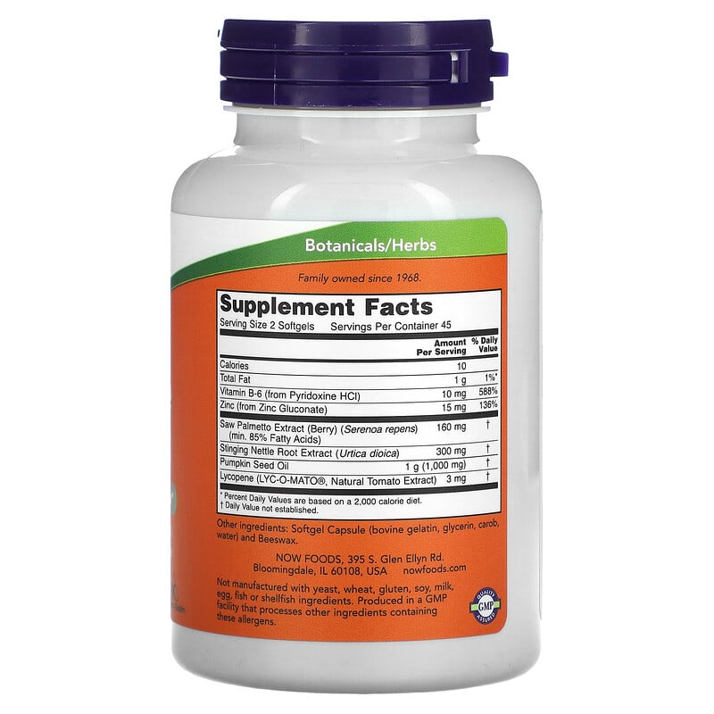 NOW Foods, Prostate Support, 90 Softgels - Medaid International